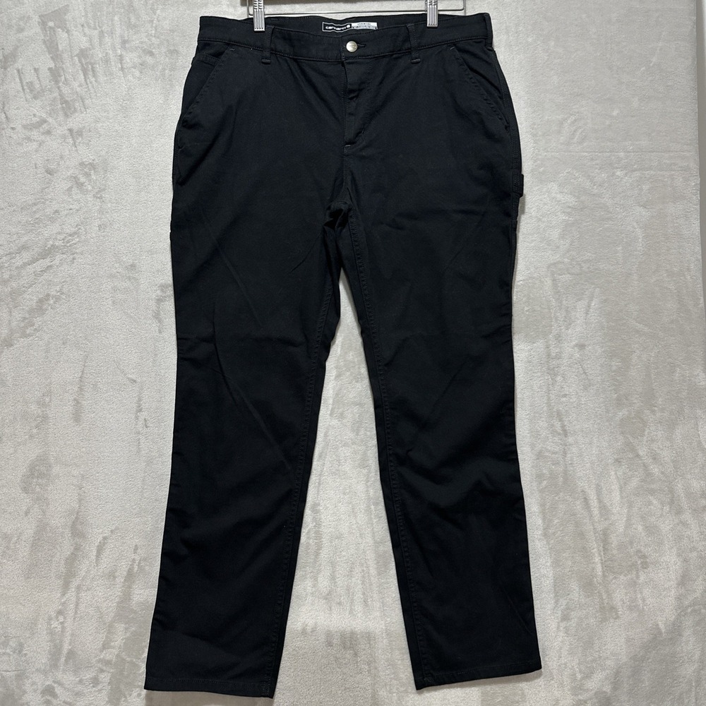 Carhartt Essential Ashland Canvas Pants Womens 14 Short Black BN5113-W 105113